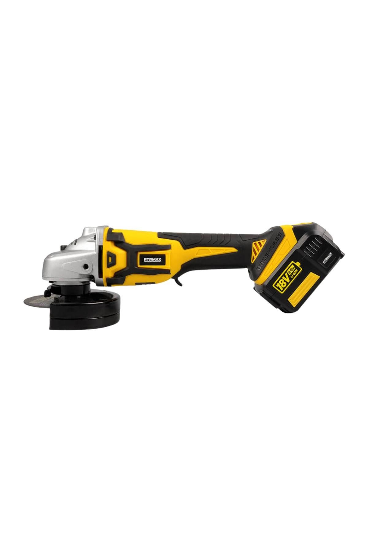 Rtrmax Rtx2055 Akülü Avuç Taşlama Kömürsüz 115MM 8.500RPM 2x4 Ah Akü X-Lion