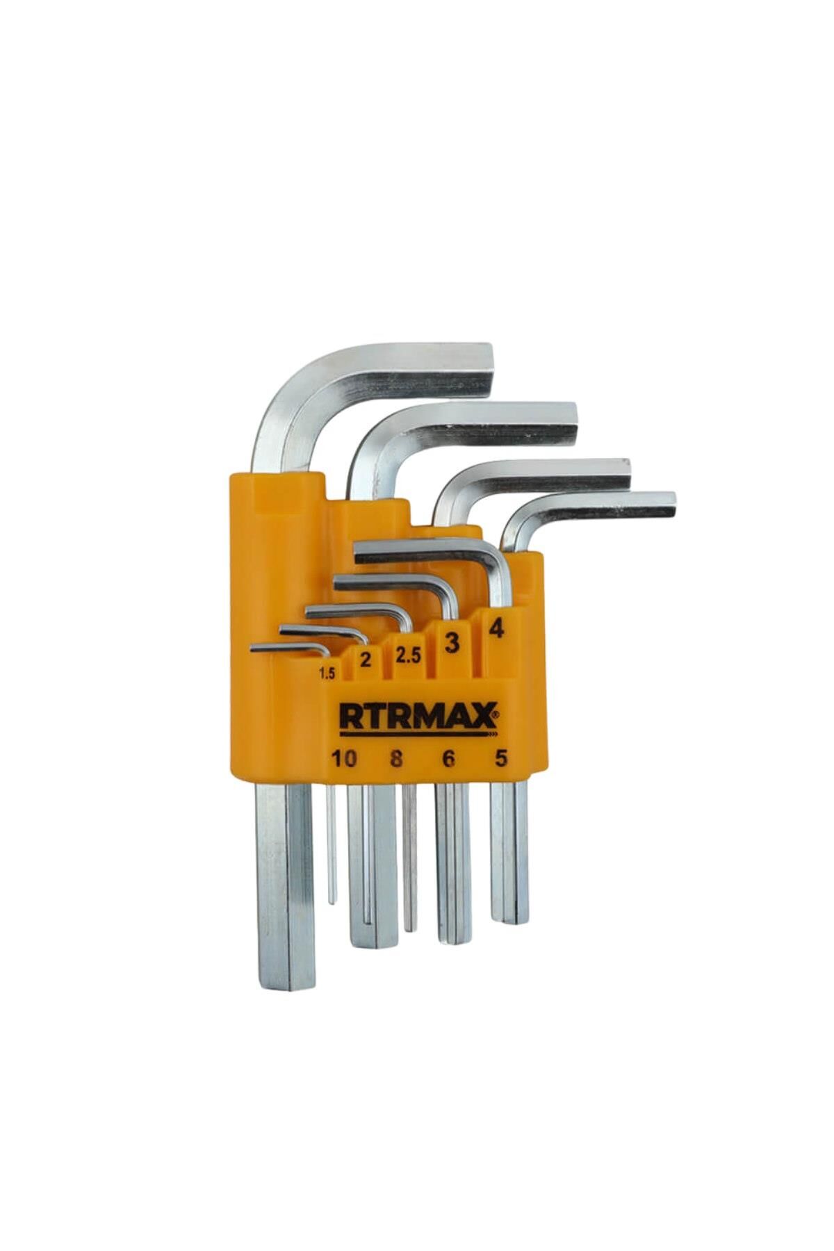 Rtrmax Rh03851 Hex Allen Anahtar 9'lu Set Kısa 1,5-2-2,5-3-4-5-6-8-10