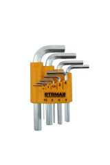 Rtrmax Rh03851 Hex Allen Anahtar 9'lu Set Kısa 1,5-2-2,5-3-4-5-6-8-10