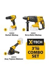 Sgs Combo 3 Parça Set(Darbeli Matkap/Kırıcı-Delici/Avuç Taşlama Makinesi)