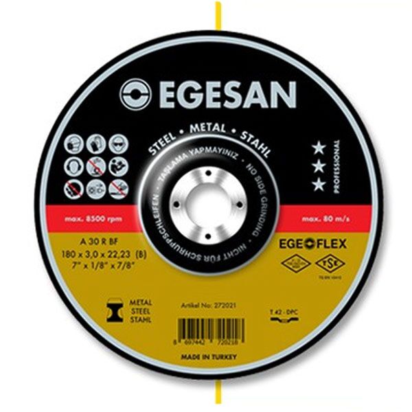 Egesan Metal Kesme Flex Taşı 180 mm x 3 mm