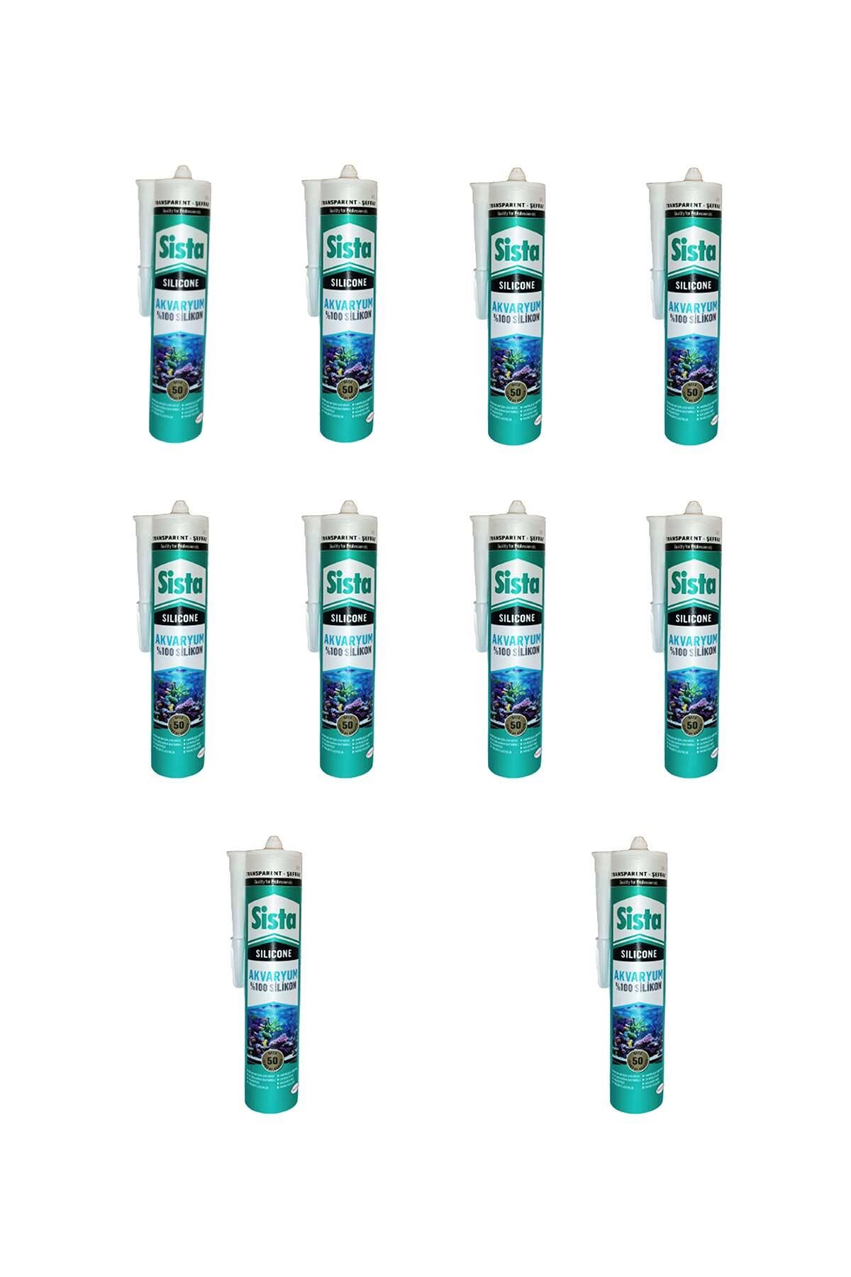 Sista Akvaryum Silikonu 340 gr. Şeffaf (10 adet)
