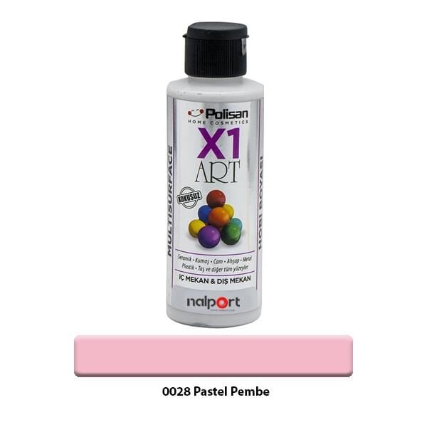 Polisan X1 Art Multisurface Hobi Boyası Pastel Pembe 120 ml.