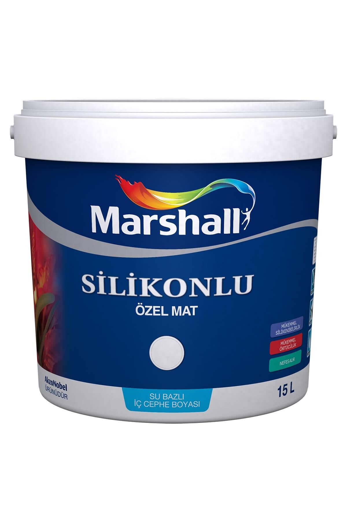 Marshall Silikonlu Özel Mat İç Cephe Boyası 15 Lt 1. Grup Fildişi