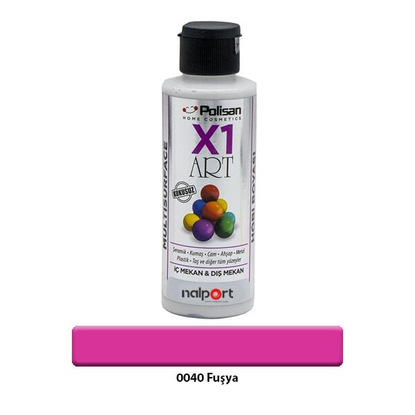 Polisan X1 Art Multisurface Hobi Boyası Fuşya 120 ml.