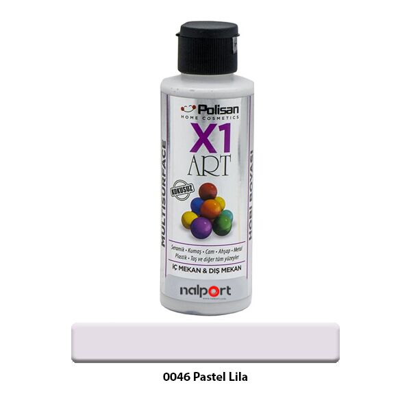 Polisan X1 Art Multisurface Hobi Boyası Pastel Lila 120 ml.