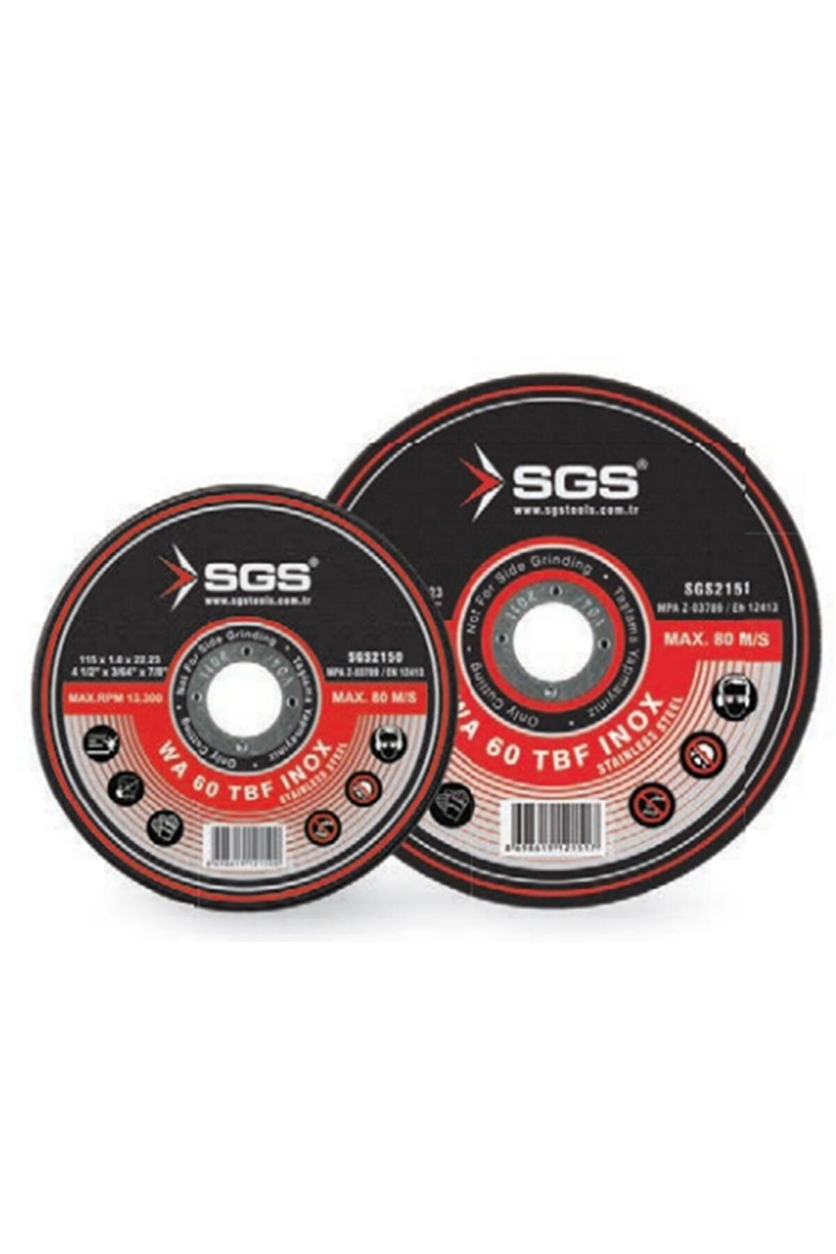 Sgs 2150 Inox Metal Kesme Taşı 115 mm*1 mm.