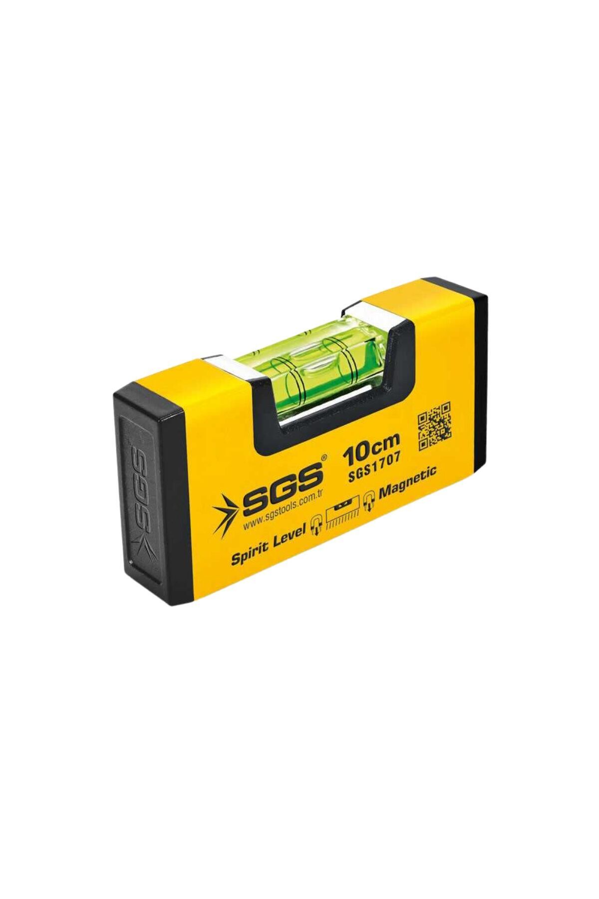 Sgs Alüminyum Mıknatıslı Su Terazisi Mini 10 cm.