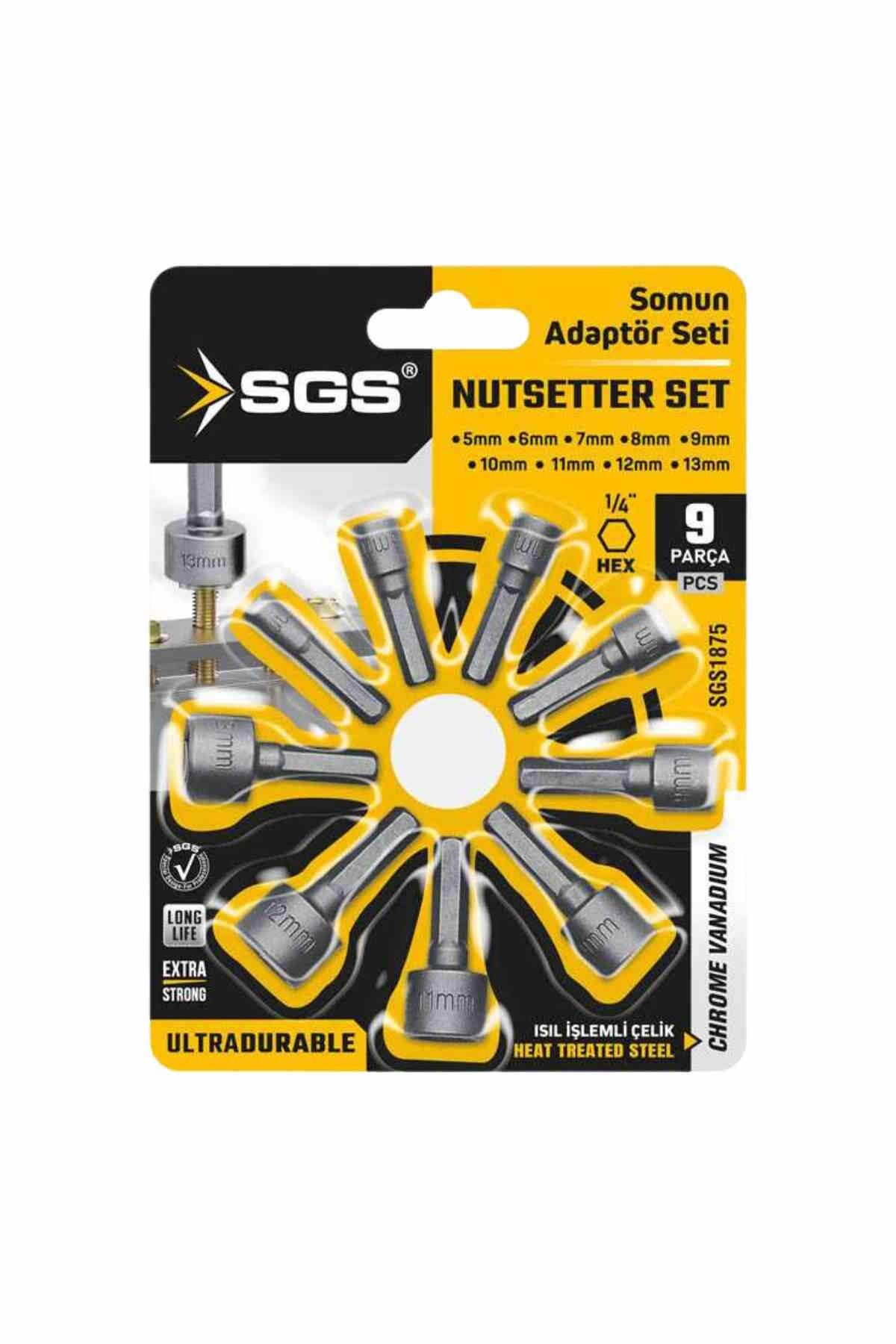 Sgs Somun Adaptörü Seti 9 Parça