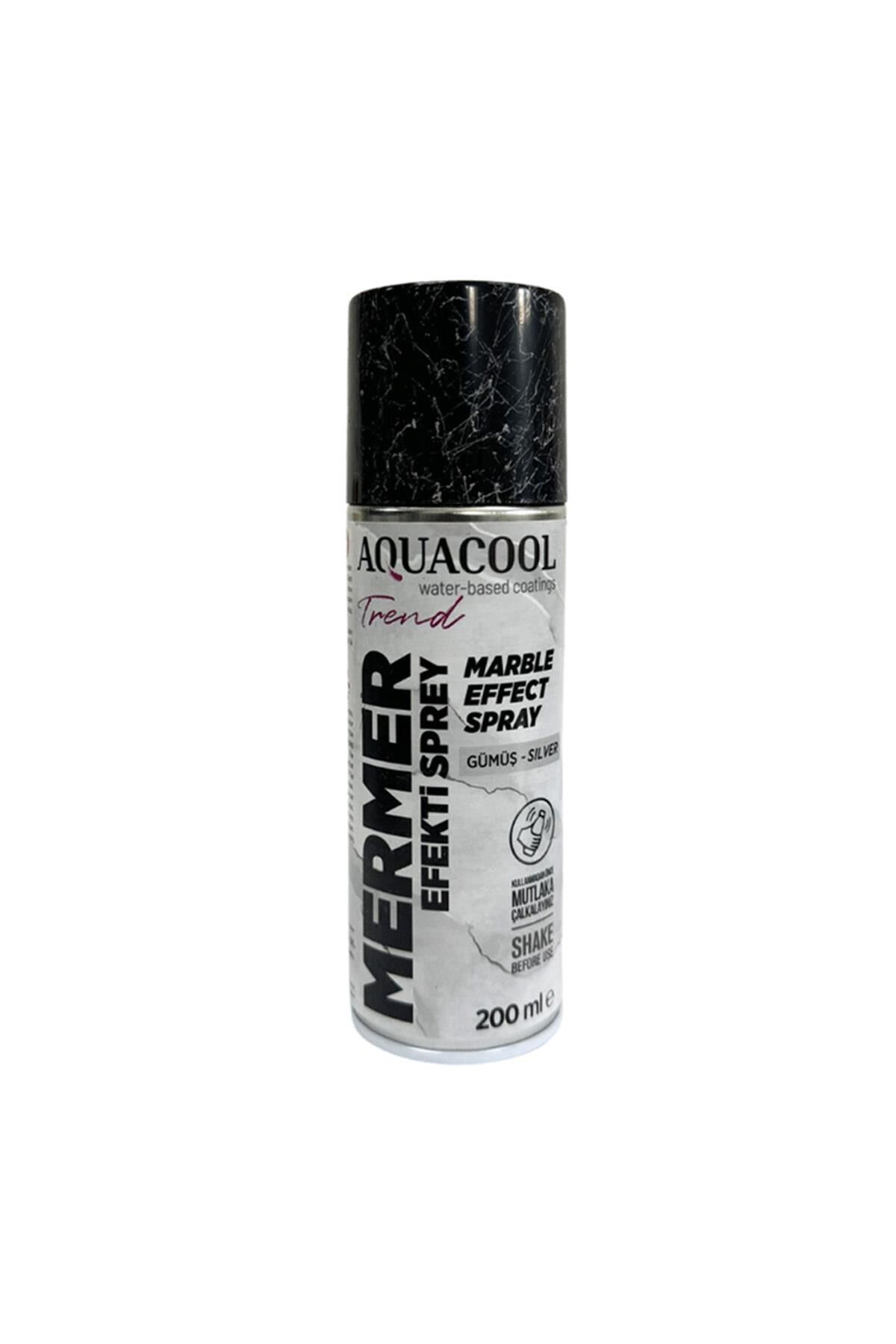 Aquacool Trend Blue Line Mermer Efekt Sprey Boya 200 ml. Gümüş