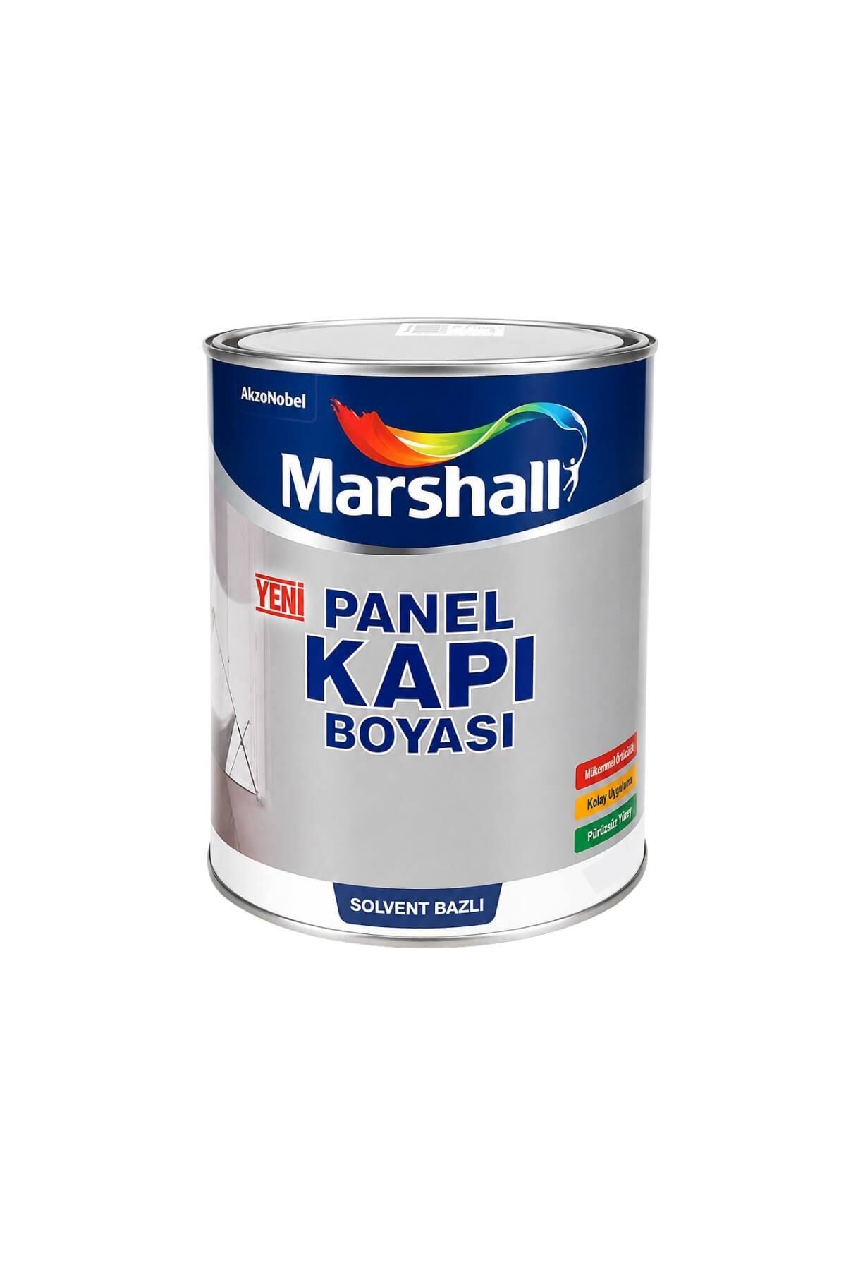 Marshall Sentetik Bazlı Panel Kapı Boyası 1 lt RAL7016 Antrasit Gri