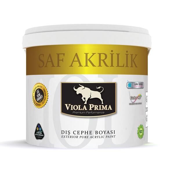 Viola Prima Saf Akrilik Parlak Dış Cephe Boyası 2,5 lt Beyaz