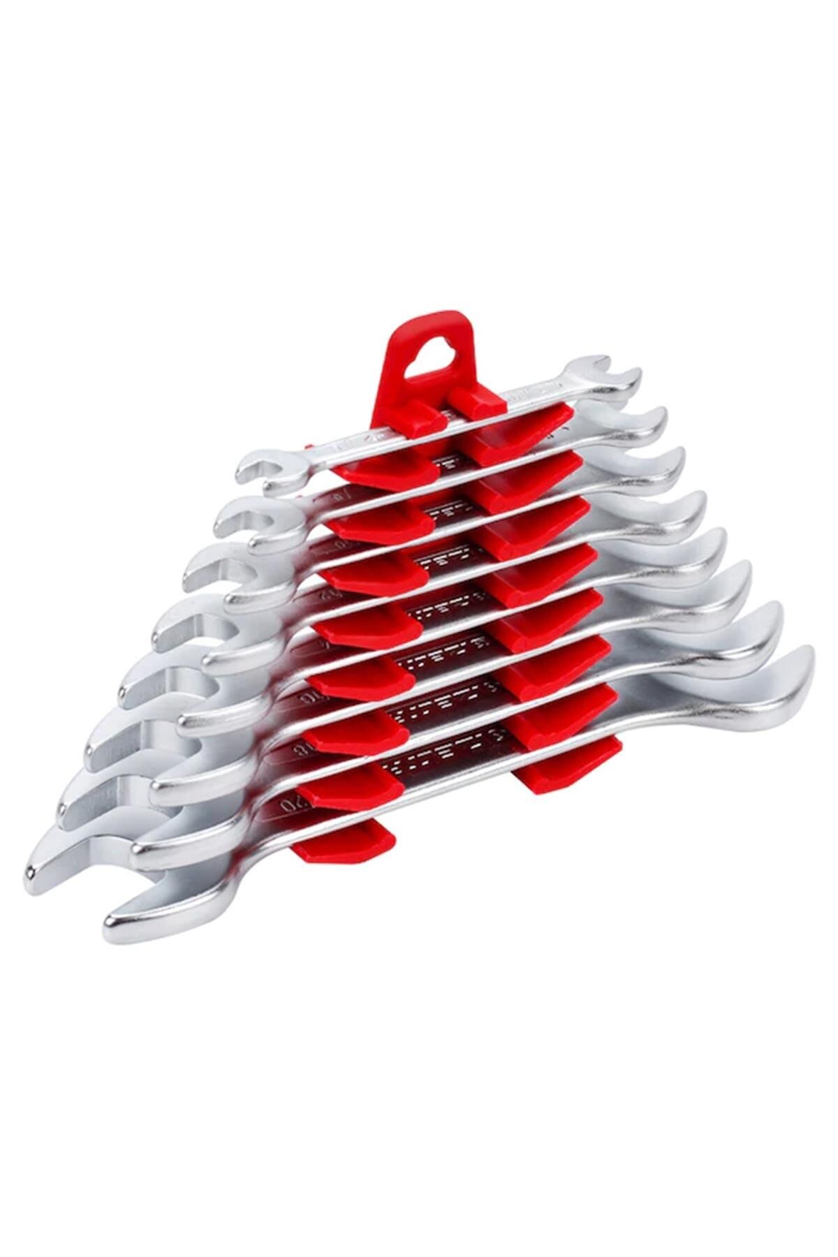 İzeltaş 8'li Açık Ağız Anahtar Takımı Kısa Boy (0100002108)