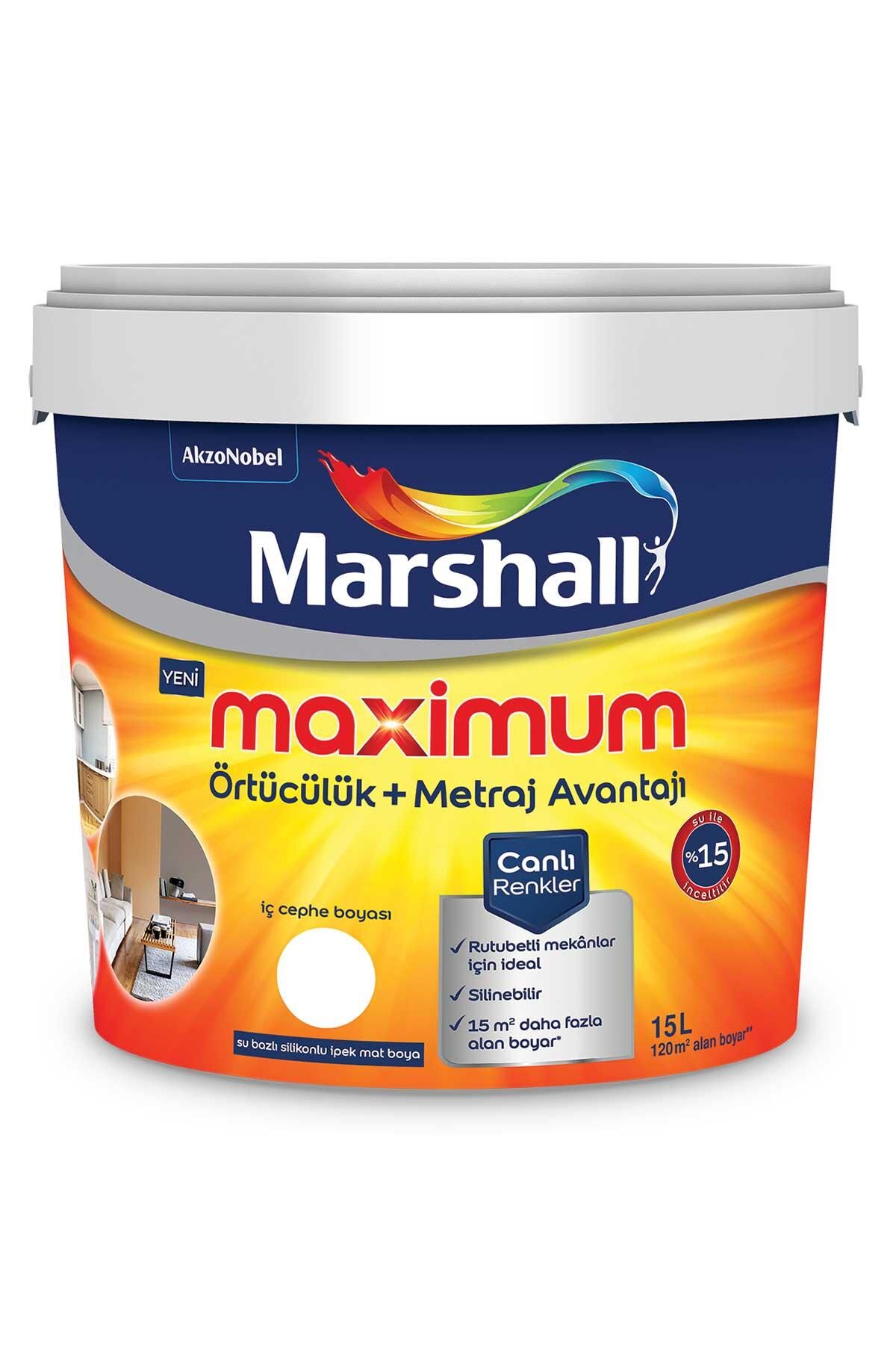 Marshall Maximum Silikonlu İpek Mat İç Cephe Boyası 2,5 Lt 1.Grup Gelin Teli
