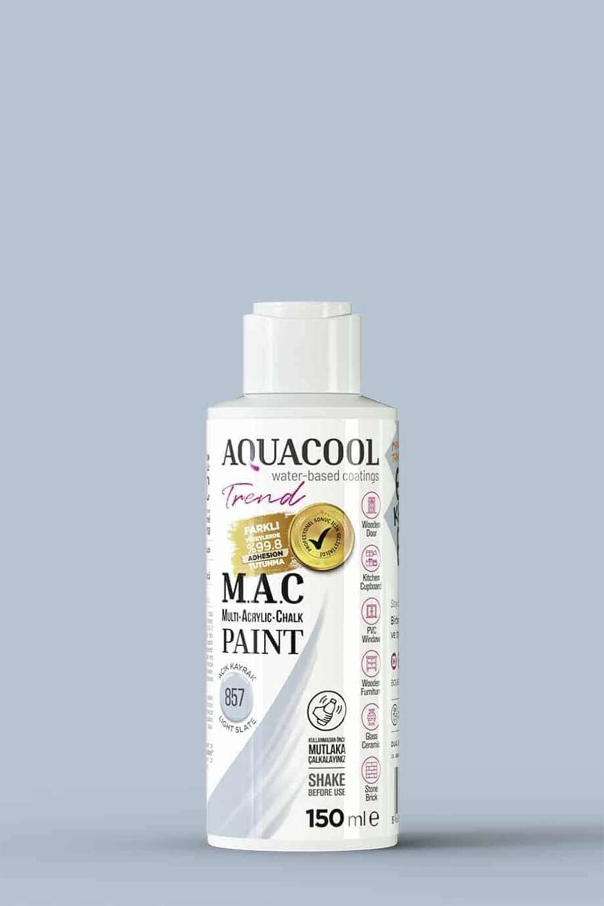 Aquacool Trend M.A.C Su Bazlı Akrilik Dönüşüm Boyası 150 ml. Açık Kayrak 857