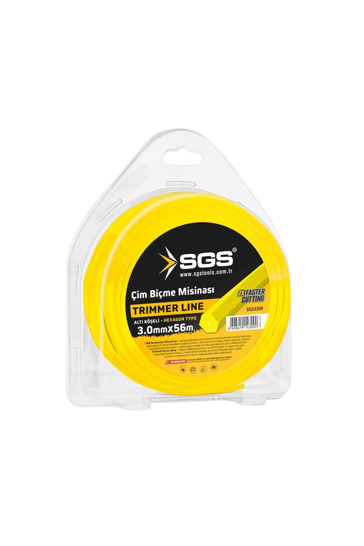 Sgs Tırpan Misinası Sarı Altıgen 3 mm x 56 m