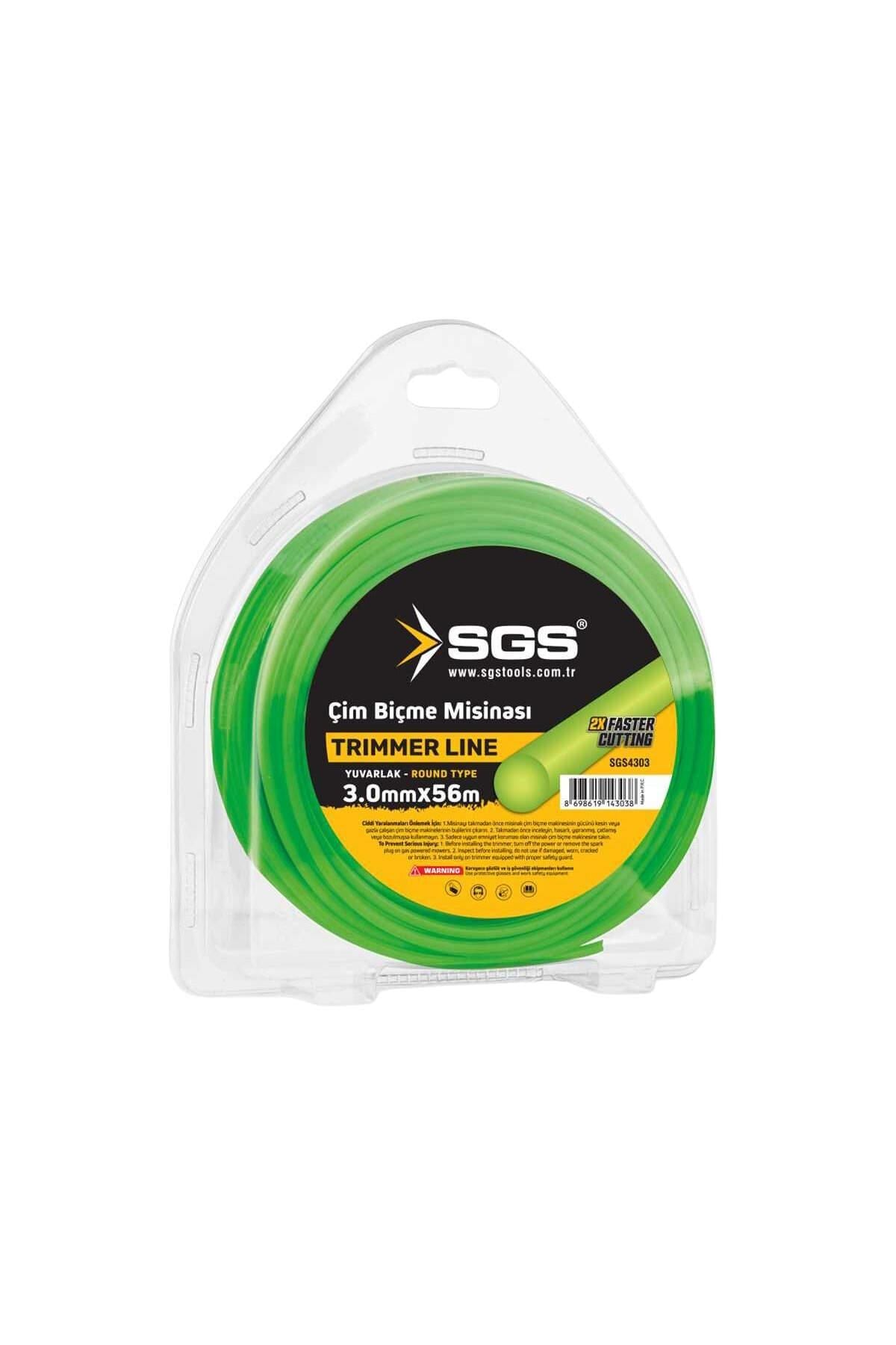 Sgs Tırpan Misinası Yeşil Yuvarlak 3 mm x 56 m