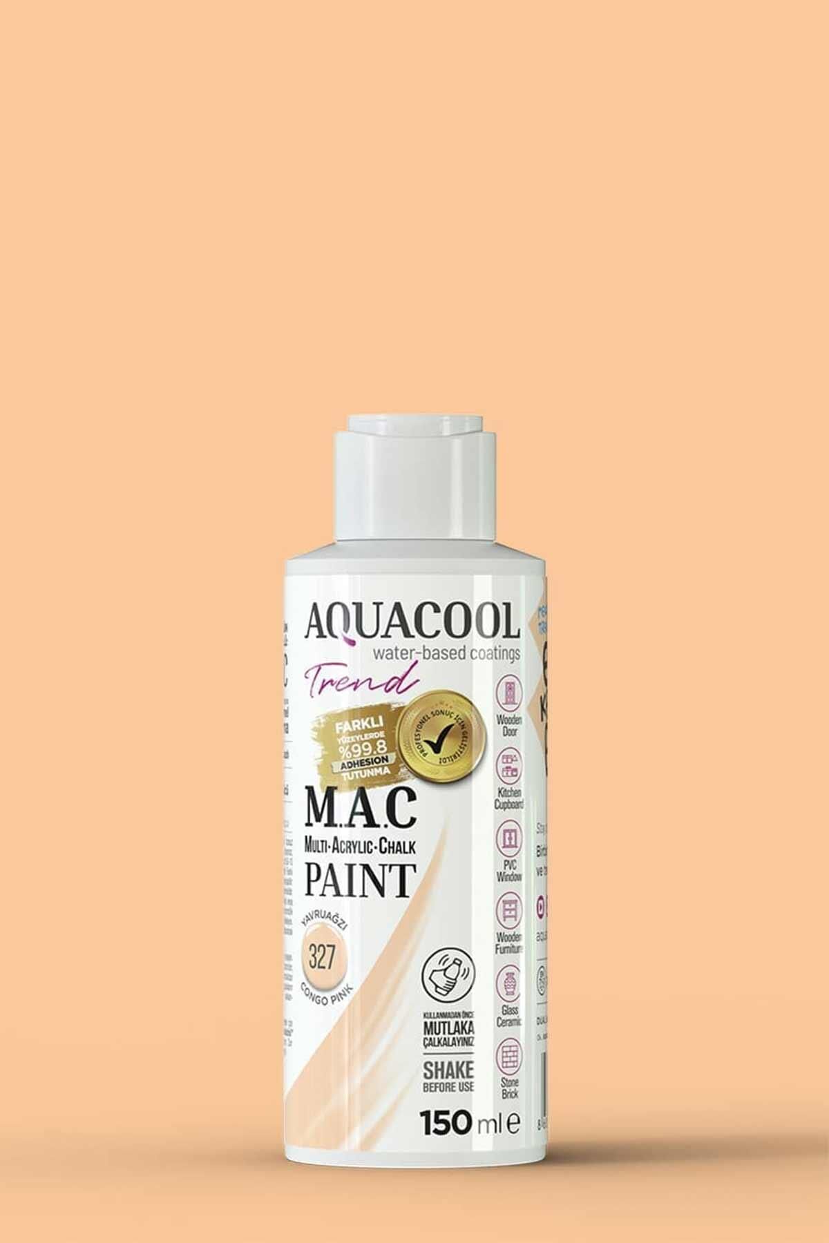 Aquacool Trend M.A.C Su Bazlı Akrilik Dönüşüm Boyası 150 ml.(2.Grup) Yavruağzı 327