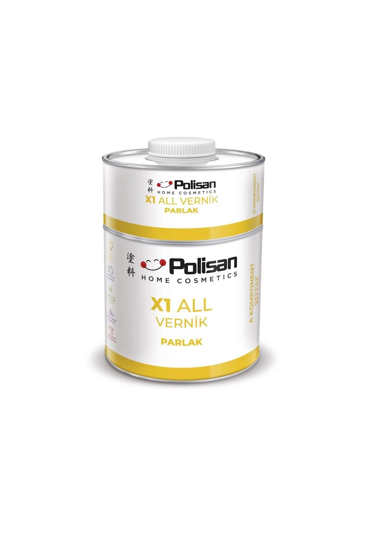 Polisan X1 All Çift Bileşenli Dönüşüm Verniği 600 gr. (Takım) PARLAK