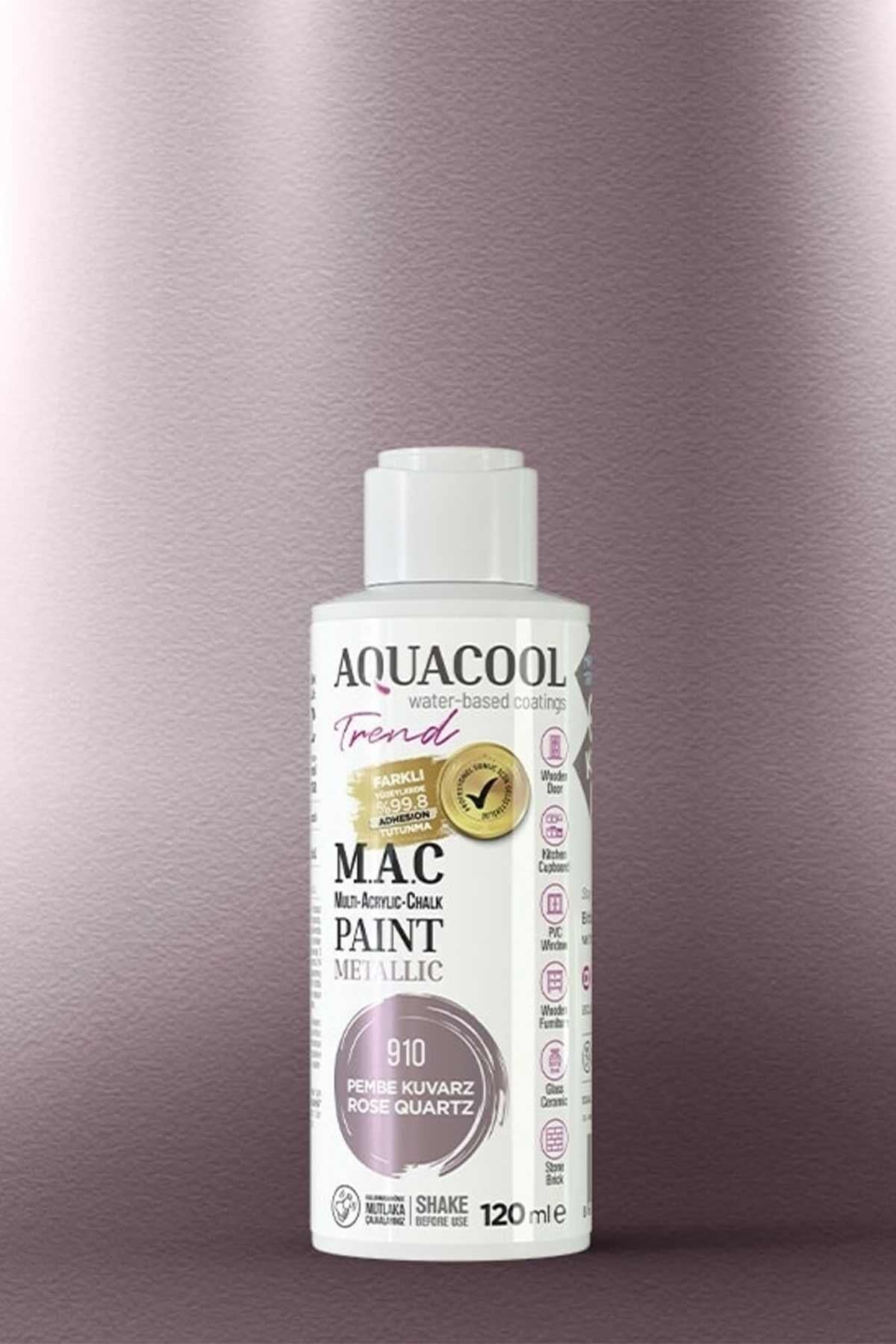 Aquacool Trend M.A.C Su Bazlı Metalik Dönüşüm Boyası 120 ml. Pembe Kuvars 910