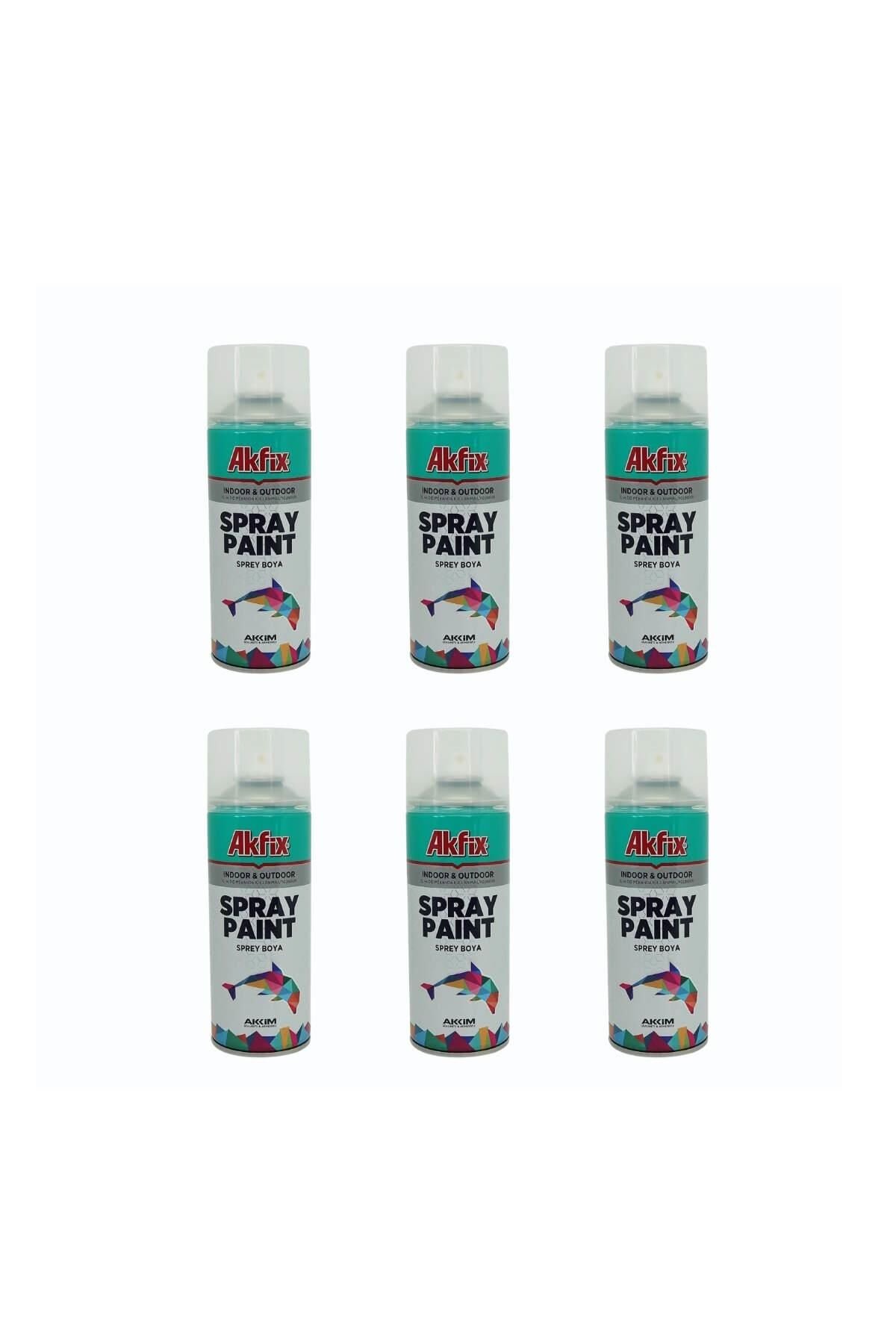 Akfix Sprey Şeffaf Vernik Akrilik 400 ml. Parlak (6 Adet) Paket