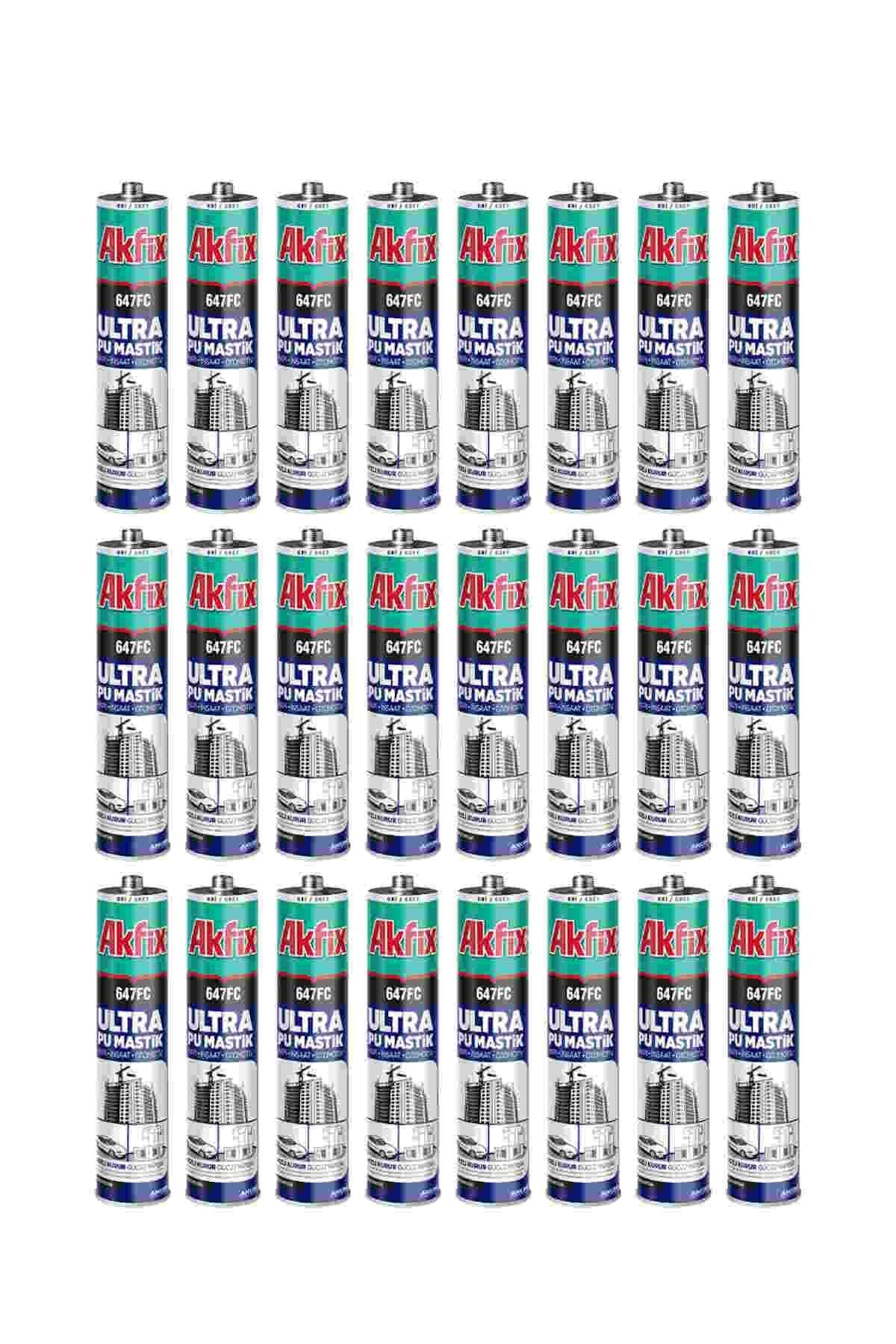 Akfix 647FC Ultra Pu Mastik 280 ml. Gri 1 Koli (24 Adet)