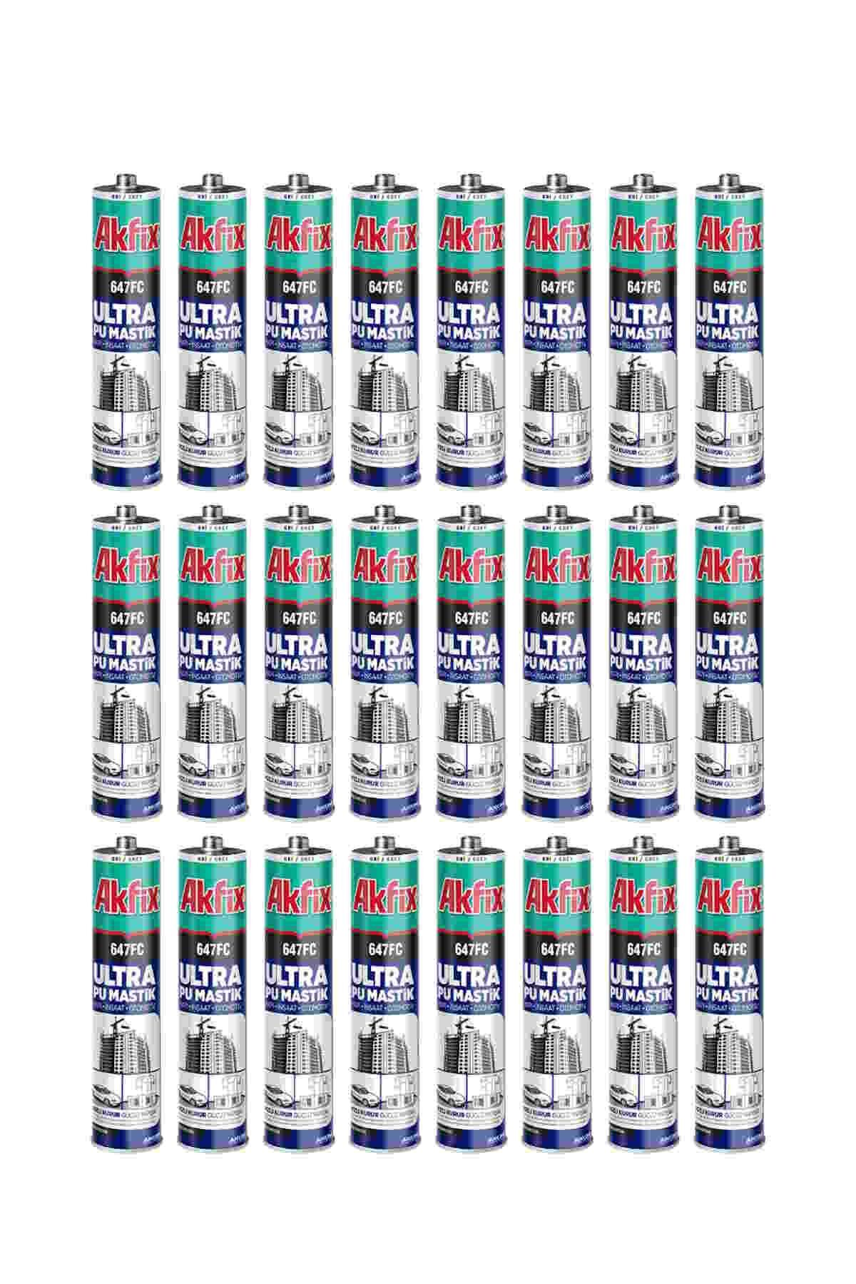 Akfix 647FC Ultra Pu Mastik 280 ml. Gri 1 Koli (24 Adet)