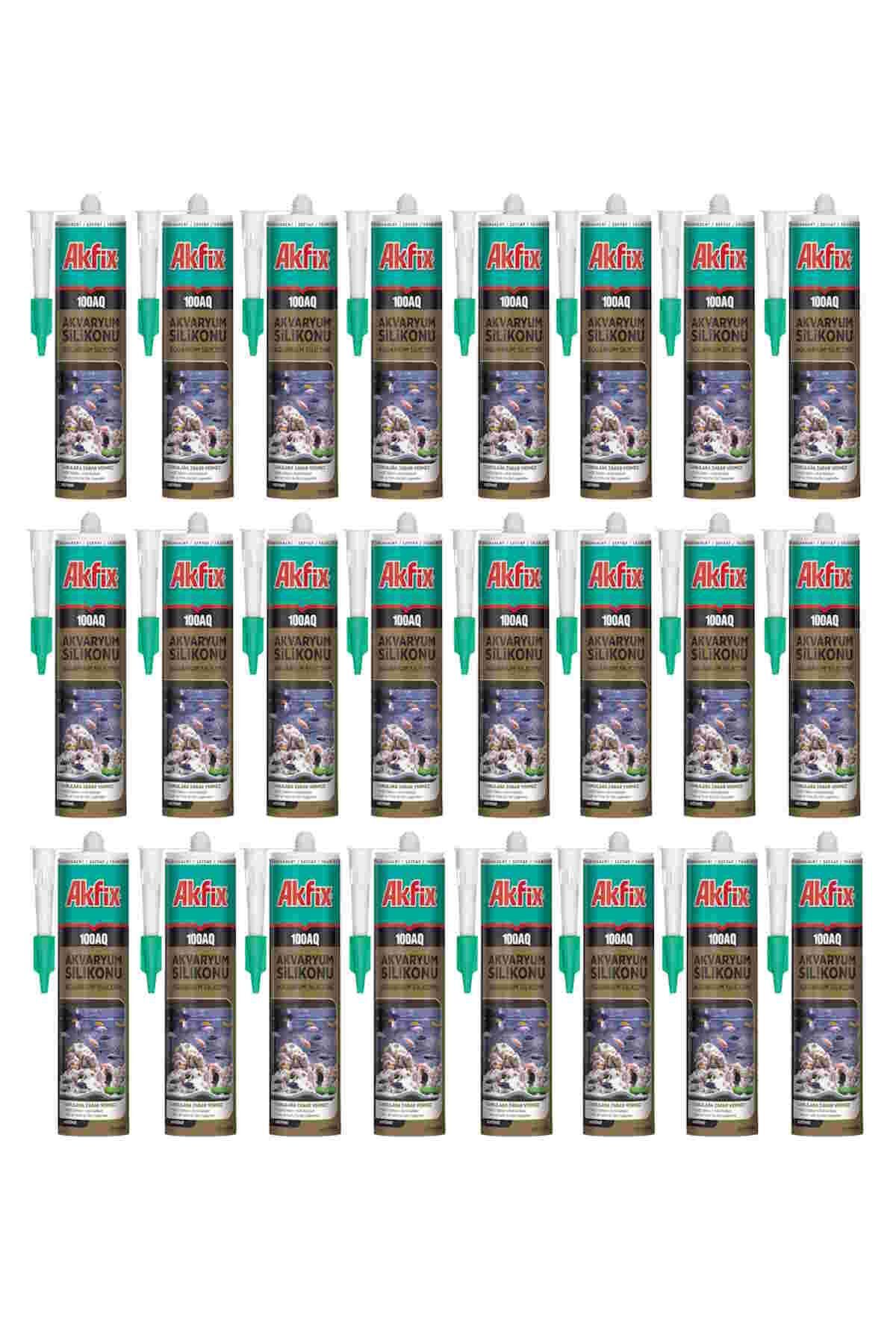 Akfix Akvaryum Silikonu 280 ml. Şeffaf 1 Koli (24 Adet)