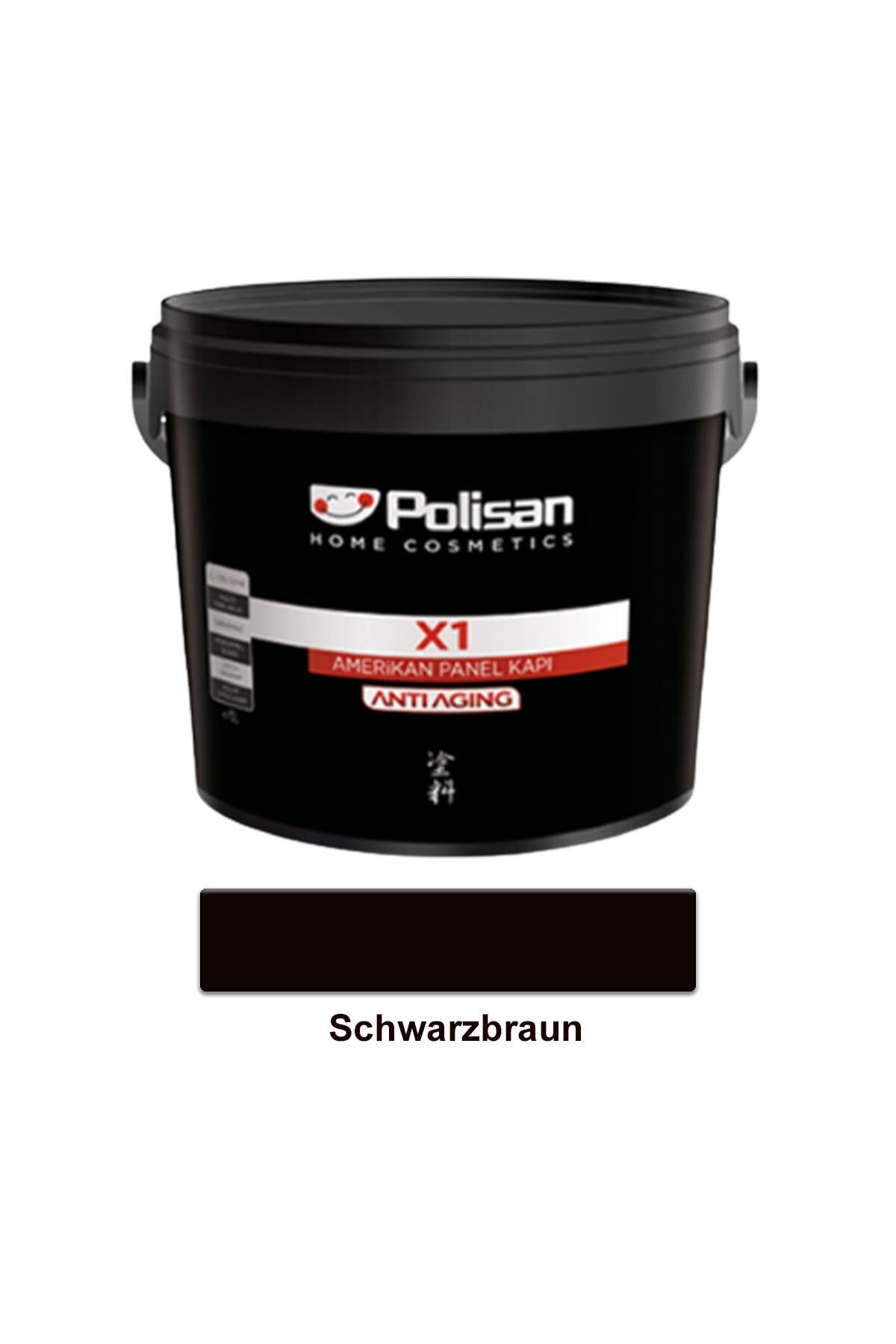 Polisan X1 Panel Kapı Boyası 2,5 lt. Ral 8022 Koyu Kahverengi