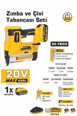 Sgs Akülü Zımba Ve Çivi Tabanca Seti 20V