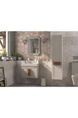 Pierre Cardin Pio 65 cm Matt Mocha Banyo Dolabı