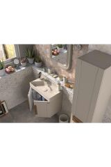 Pierre Cardin Pio 65 cm Matt Mocha Banyo Dolabı