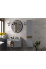Pierre Cardin Pio 85 cm Matt Anthracite Banyo Dolabı