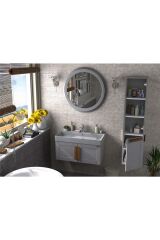 Pierre Cardin Pio 85 cm Matt Anthracite Banyo Dolabı