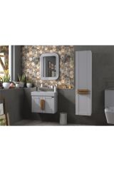 Pierre Cardin Pio 65 cm Matt Anthracite Banyo Dolabı