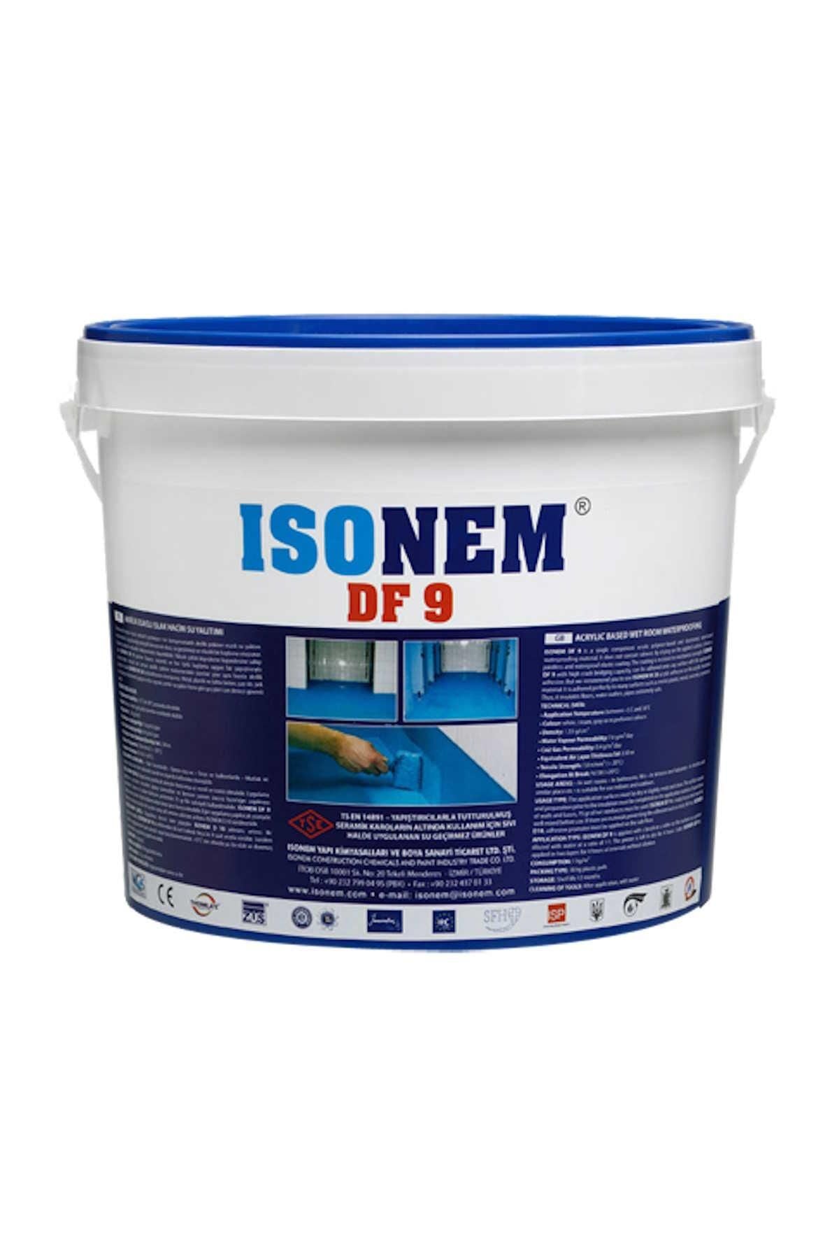 Isonem DF-9 Akrilik Islak Hacim Su Yalıtımı 18 kg Mavi