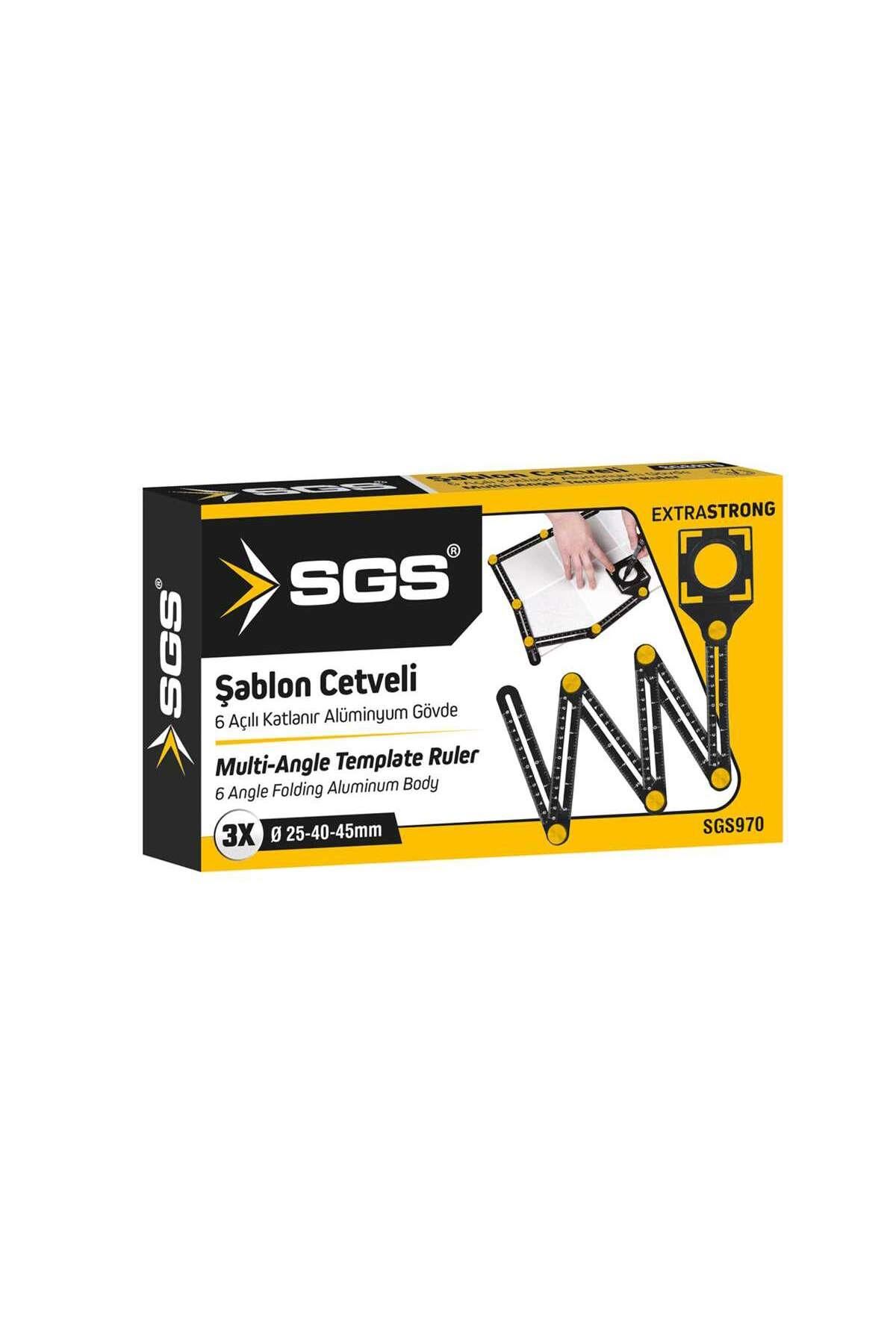 Sgs 970 6 Açılı Katlanır Şablon Cetveli