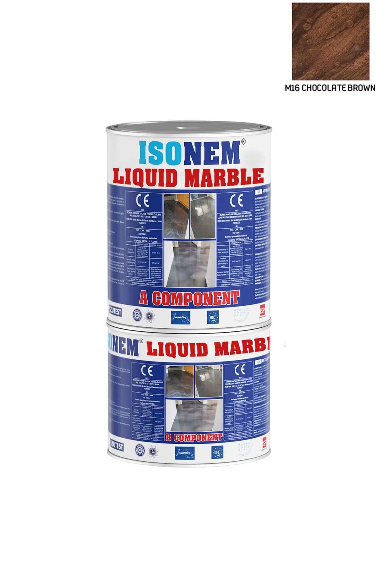 Isonem Liquid Marble Sıvı Mermer 500 gr. M16 CHOCOLATE BROWN