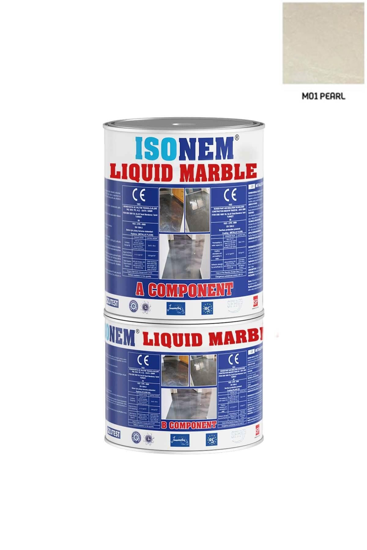 Isonem Liquid Marble Sıvı Mermer 500 gr. M01 PEARL