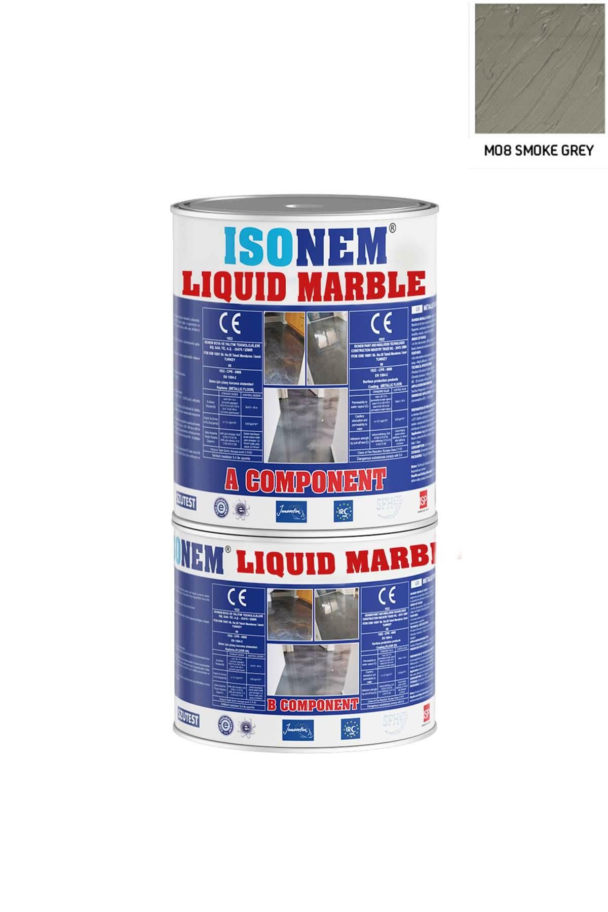 Isonem Liquid Marble Sıvı Mermer 1 kg M08 SMOKE GREY
