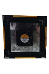 VRL Hareketli Alüminyum Aspiratörlü Banyo-WC Menfezi 34*34 Parlak Siyah