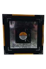 VRL Hareketli Alüminyum Aspiratörlü Banyo-WC Menfezi 34*34 Parlak Siyah