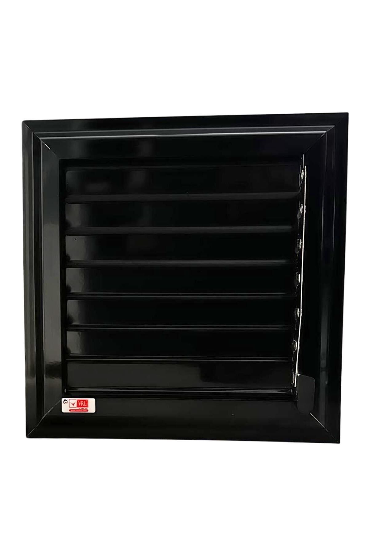 VRL Hareketli Alüminyum Aspiratörlü Banyo-WC Menfezi 34*34 Parlak Siyah
