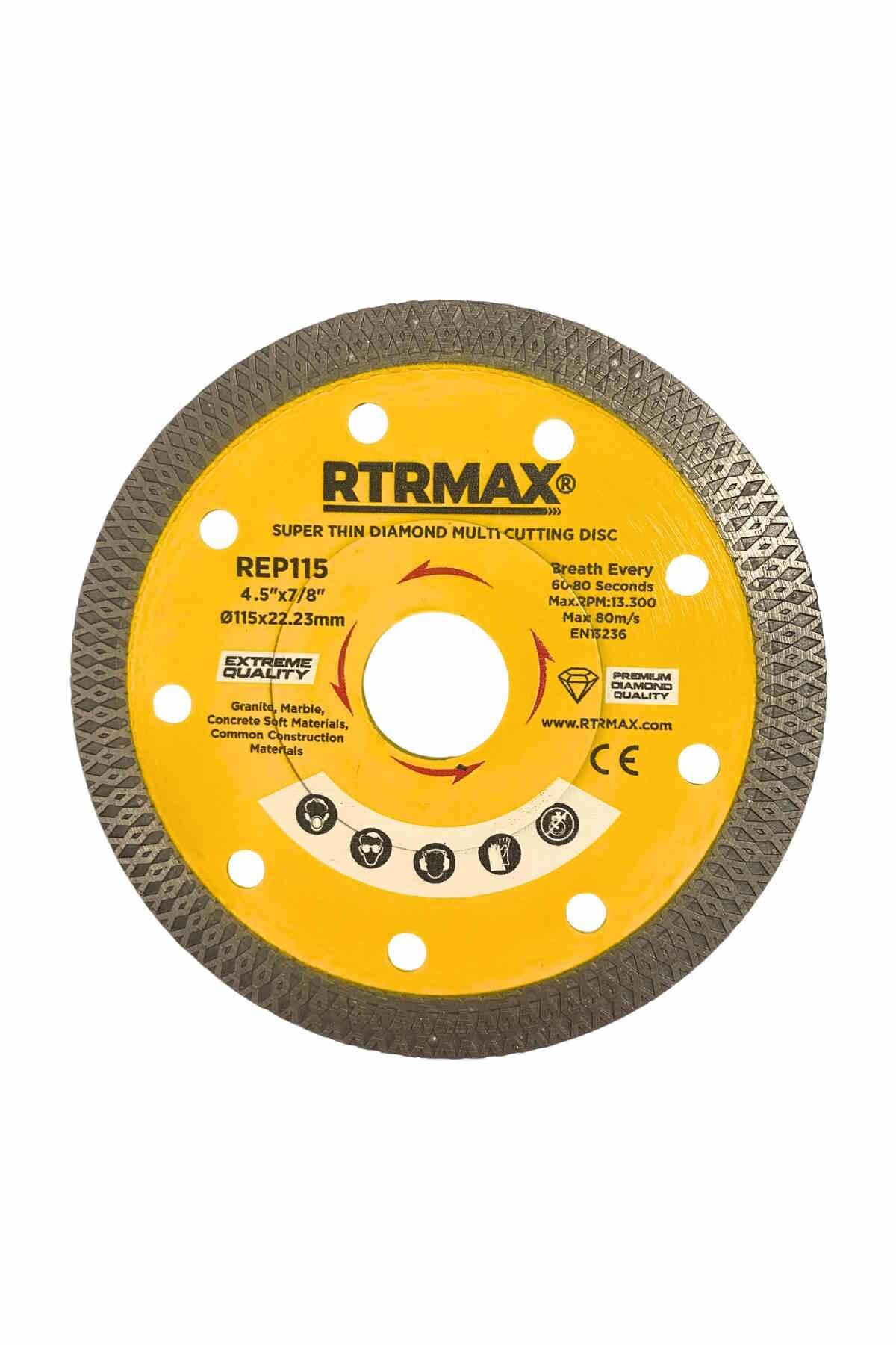 Rtrmax Rep115 Çapraz Dişli Hassas Mermer Kesici Elmas 115 mm